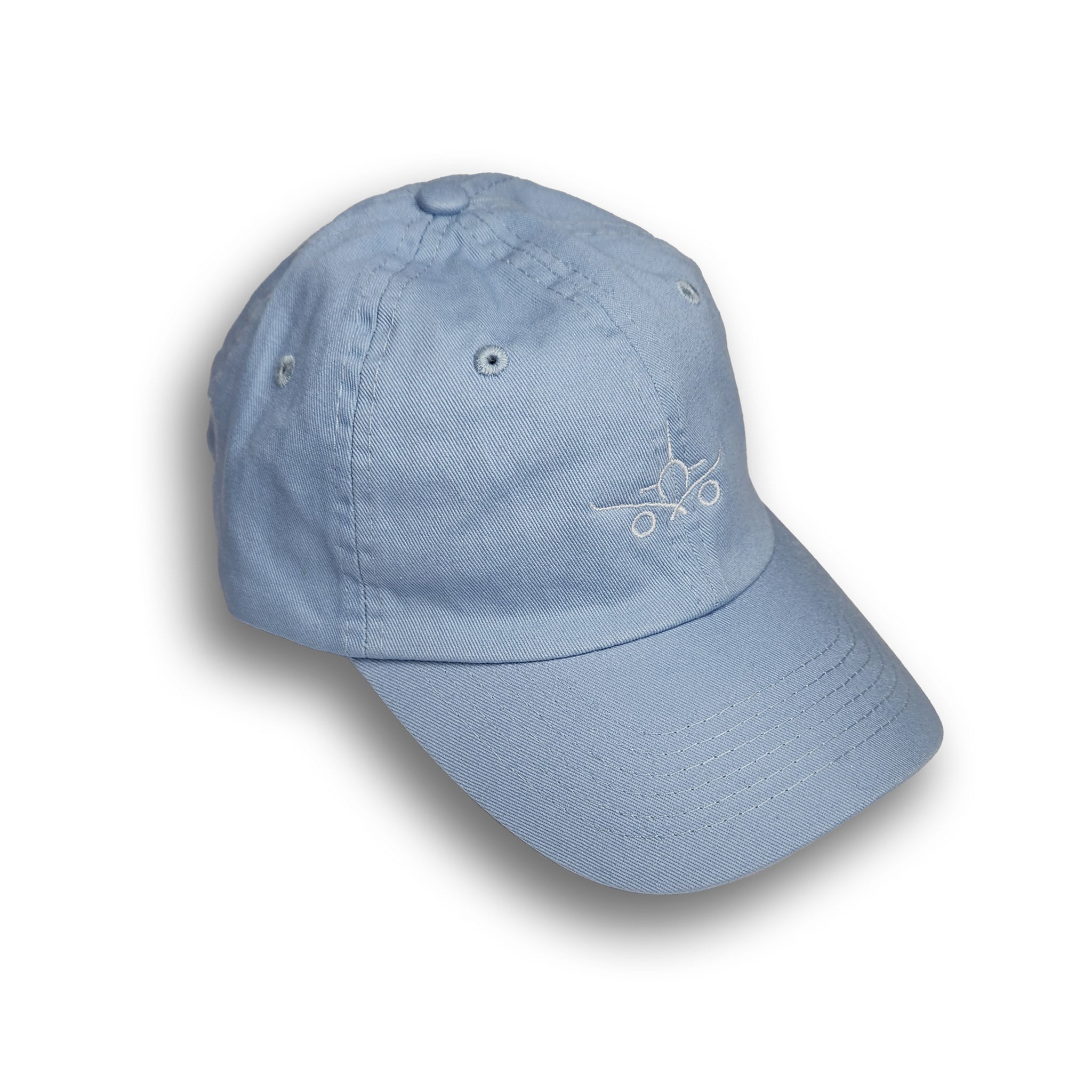 "Skyway" - Unstructured Ultra Blue Aviation Dad Cap w/ White Embroidered Logo